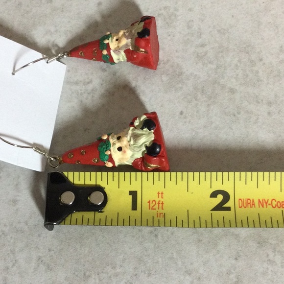 Santa cone shaped drop earrings - Picture 7 of 7